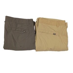 REI Men's 36x30 Khaki Grey Stretch Drawstring Waist Outdoor Hiking Pants BUNDLE